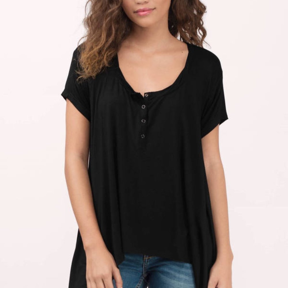 Tobi Topnotch Tunic in Black, Size S